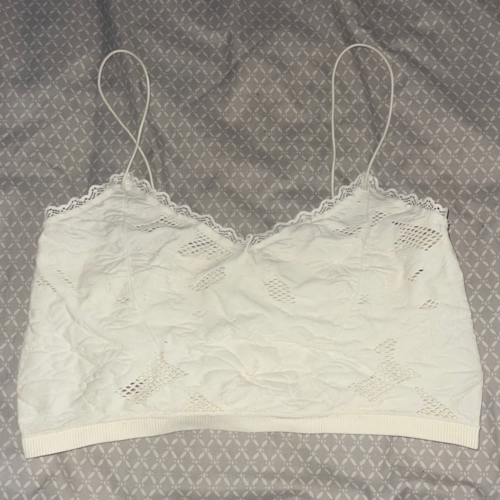 Cropped Lacy Tank Top